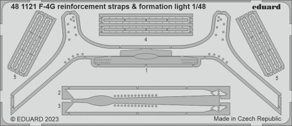 Eduard 481121 F-4G reinforcement straps &amp; formation lights MENG 1/48