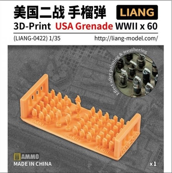 Liang 0422 3D-Print USA Grenade WWII x 60 1/35