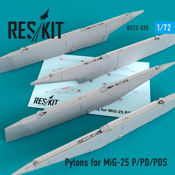 RESKIT RS72-0325 PYLONS FOR MIG-25 (P/PD/PDS) 1/72