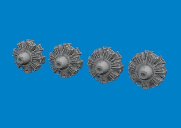Eduard 6481029 B-24J engines PRINT HOBBY BOSS 1/48