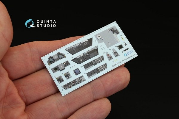 Quinta Studio QD48049 F/A-18E 3D-Printed &amp; coloured Interior on decal paper (for Hasegawa kit) 1/48