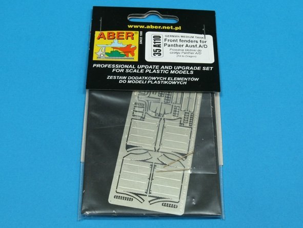 Aber 35A110 Front fenders for german medium tank Panther Ausf.A/D (1:35)