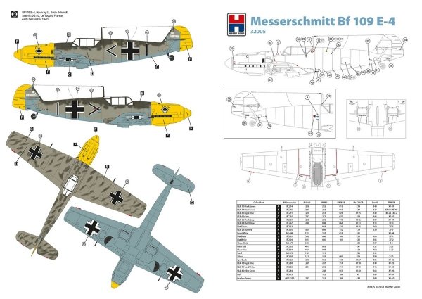 Hobby 2000 32005 Messerschmitt Bf 109 E-4 ( DRAGON + CARTOGRAF ) 1/32