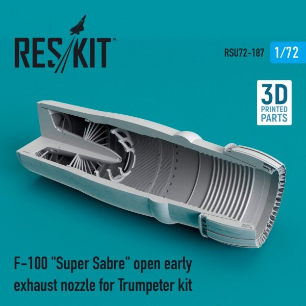 RESKIT RSU72-0187 F-100 &quot;SUPER SABRE&quot; OPEN EARLY EXHAUST NOZZLE FOR TRUMPETER KIT 1/72