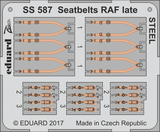 Eduard SS587 Seatbelts RAF late STEEL 1/72