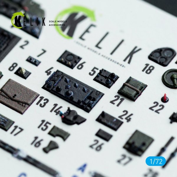 Kelik K72160 SBD-3 Dauntless - interior 3D decals for FlyHawk kit (1/72)