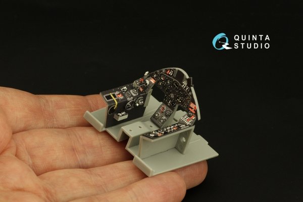 Quinta Studio QD32184 F8F-2 Bearcat 3D-Printed coloured Interior on decal paper (Trumpeter) 1/32