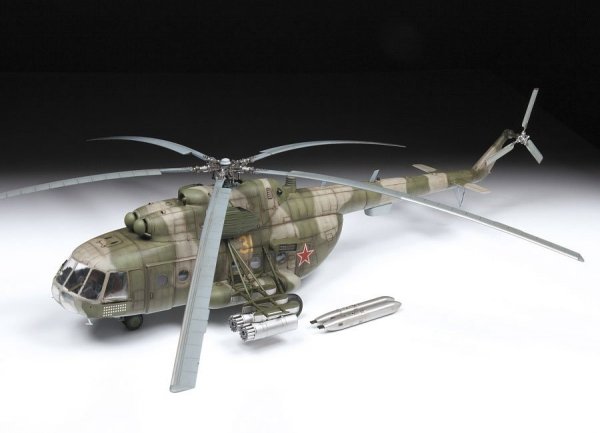 Zvezda 4828 Soviet multipurpose helicopter Mil Mi-8MT Hip-H 1/48