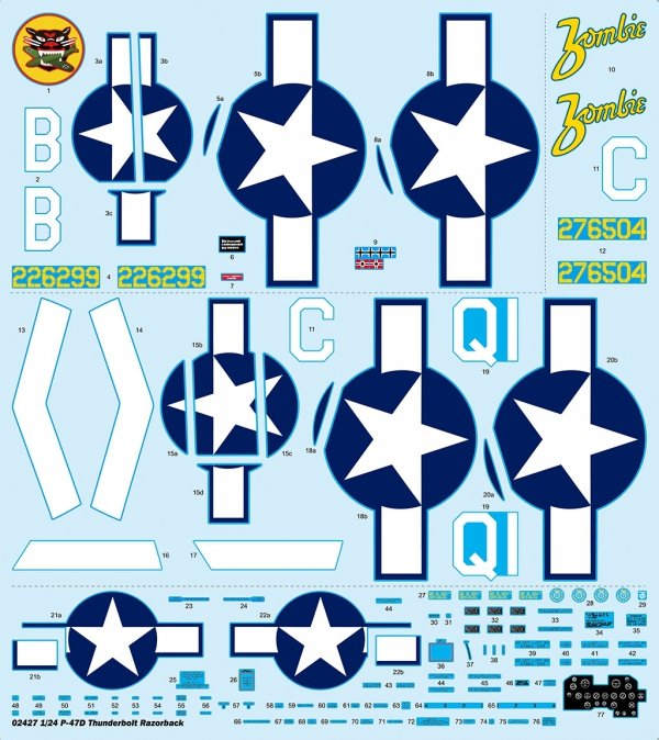Trumpeter 02427 P-47D Thunderbolt Razorback 1/24