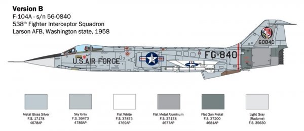 Italeri 2515 F-104 STARFIGHTER A/C 1/32
