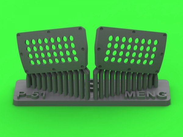 Master AM-48-192 P-51 Mustang - pokrywa wlotu powietrza do gaźnika - typ standardowy z otworami (do modelu Meng) 1/48