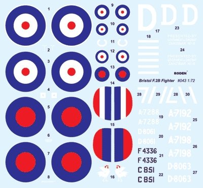 Roden 043 Bristol F2B Fighter 1/72