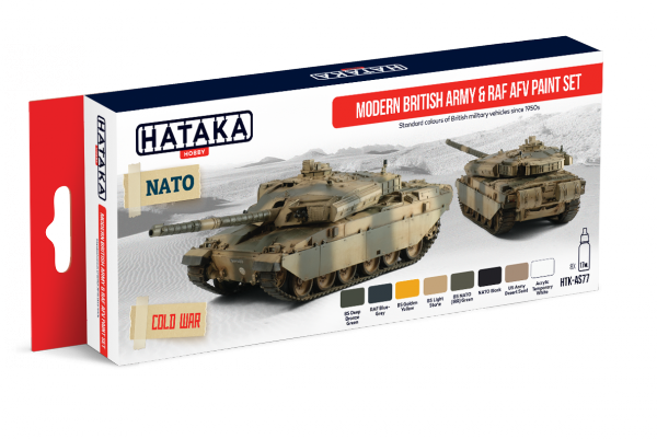 Hataka HTK-AS77 Modern British Army &amp; RAF AFV paint set (8x17ml)