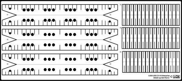 MK1 Design MD-20022 USS CV-6 Enterprise DX with Full Wooden Deck for Trumpeter 1/200