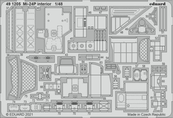 Eduard 491205 Mi-24P interior ZVEZDA 1/48