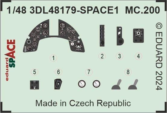 Eduard 3DL48179 MC.200 SPACE ITALERI 1/48