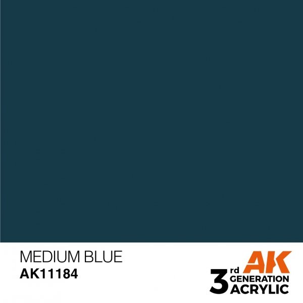 AK Interactive AK11184 MEDIUM BLUE – STANDARD 17ml