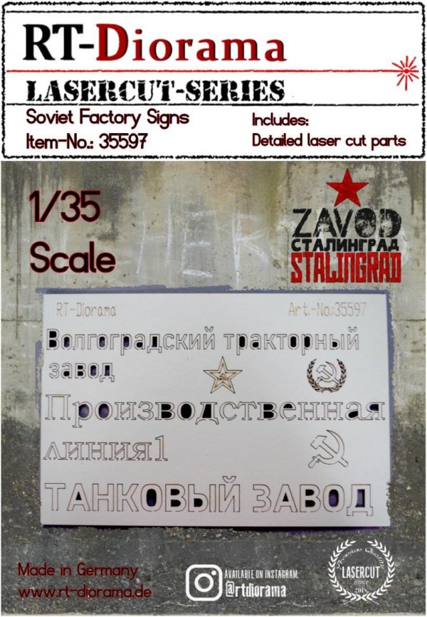 RT-Diorama 35597 Soviet Factory Signs 1/35