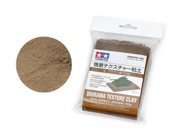 Tamiya 87221 Diorama Texture Clay (Soil Effect, Dark Brown) 150g