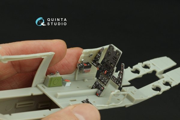 Quinta Studio QD32216 P-39Q/N Airacobra 3D-Printed coloured Interior on decal paper (KittyHawk) 1/32