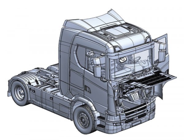 Italeri 3971 Scania S770 4x2 Normal Roof &quot;Grey Cab&quot; 1/24