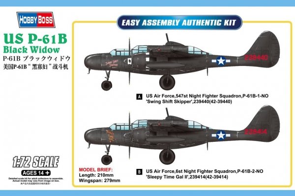 Hobby Boss 87262 US P-61B Black Widow 1/72