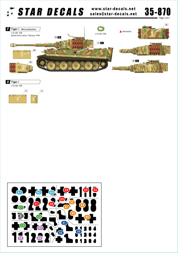 Star Decals 35-870 German Tanks in Italy 1 1/35