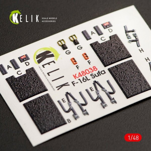 KELIK K48038 F-16I &quot;SUFA&quot; INTERIOR 3D DECALS FOR KINETIC KIT 1/48