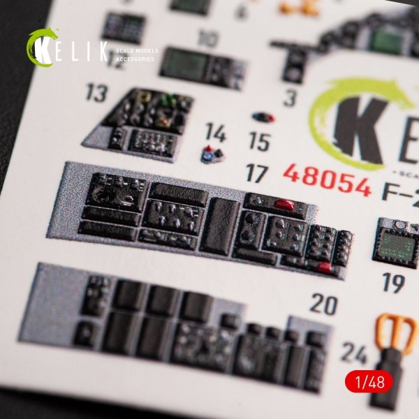 Kelik K48054 JASDF F-2B interior 3D decals for Hasegawa kit (1/48)