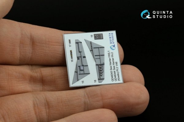 Quinta Studio QD48343 Sea Harrier FRS.1 3D-Printed &amp; coloured Interior on decal paper (Kinetic) 1/48