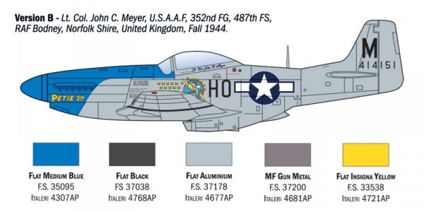 Italeri 1484 P-51D Mustang Aces 1/72