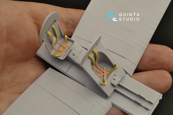 Quinta Studio QD32124 DH 82A Tiger Moth 3D-Printed &amp; coloured Interior on decal paper (ICM) 1/32