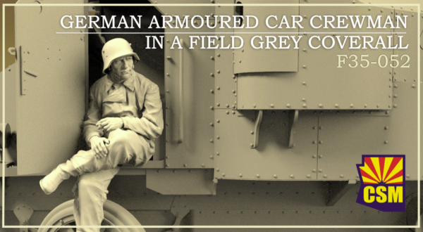 Copper State Models F35-052 German Armoured Car Crewman in a field grey coverall 1/35