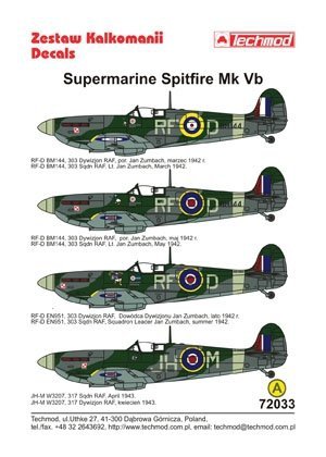 Techmod 72033 - Supermarine Spitfire Mk VB (1:72)