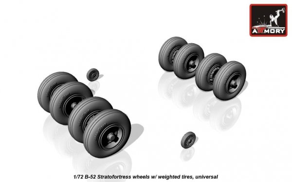 Armory Models AW72316 B-52 Stratofortress wheels w/ weighted tyres 1/72