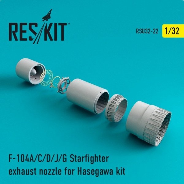 RESKIT RSU32-0022 F-104 Starfighter (A/C/D/J/G) exhaust nozzle for Hasegawa Kit 1/32