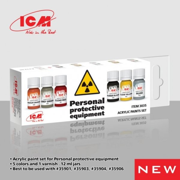 ICM 3035 Acrylic paints set “Personal protective equipment”
