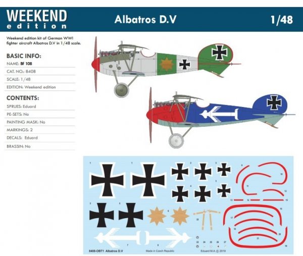 Eduard 8408 Albatros D.V Weekend Edition 1/48