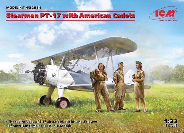 ICM 32051 Stearman PT-17 with American Cadets 1/32