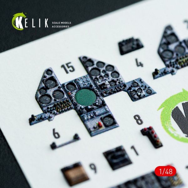 Kelik K48053 JASDF F-2A interior 3D decals for Hasegawa kit (1/48)