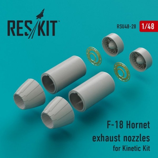 RESKIT RSU48-0028 F-18 Hornet exhaust nozzles for Kinetic kit 1/48