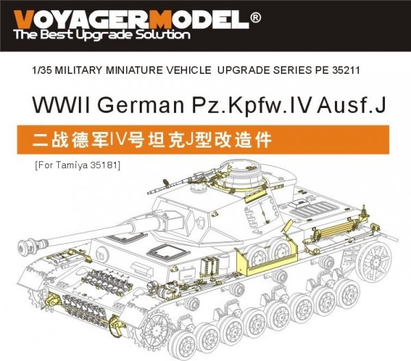 Voyager Model PE35211 WWII German Pz.Kpfw.IV Ausf.J for TAMIYA 35181 1/35