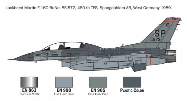 Italeri 72009 F-16 C/D Night Falcon - Complete Set For Modeling 1/72