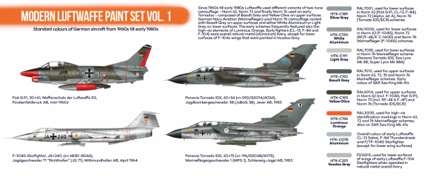 Hataka HTK-CS48 Modern Luftwaffe paint set vol. 1 8x17ml