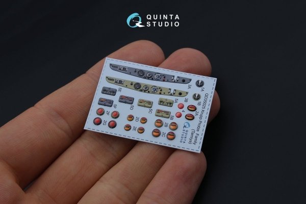 Quinta Studio QD35025 Krupp Protze 3D-Printed &amp; coloured Interior on decal paper (for Tamiya kit) 1/35