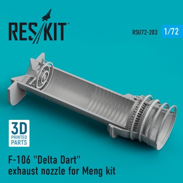 RESKIT RSU72-0203 F-106 &quot;DELTA DART&quot; EXHAUST NOZZLE FOR MENG KIT (3D PRINTED) 1/72