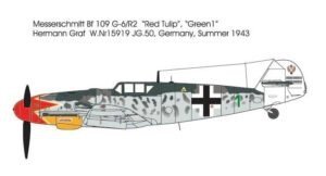 KA Models KP-48001A Messerschmitt Bf109 G-6 Red Tulip ( ex Fujimi )1/48