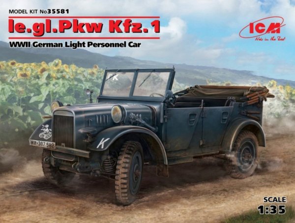 ICM 35581 le.gl.Einheits-Pkw Kfz.1, WWII German Light Personnel Car 1/35