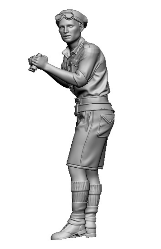 Glowel Miniatures 35951 British AFV commander Africa (1 Figure, 3D Printed) 1/35