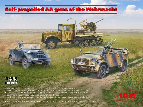 ICM DS3526 Wehrmacht Self-propelled AA vehicles 1/35
